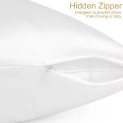 PiccoCasa 100% Pure Silk 19 Momme Pillow Cover King(20"x36") -travel pillow shop 6174480 ALT3