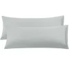 PiccoCasa Microfiber Body Pillowcases 2 Pcs Embroidery Zipper Closure Body(20"x48") -travel pillow shop 6174501