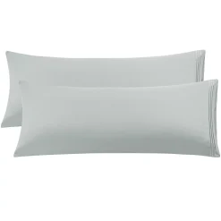 PiccoCasa Microfiber Body Pillowcases 2 Pcs Embroidery Zipper Closure Body(20"x48")