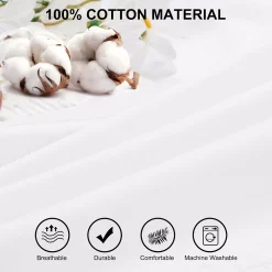 PiccoCasa Cotton Body Ruffled Pillowcases 1 Pc Soft Envelope Closure Body(20"x48") -travel pillow shop 6174503 ALT3