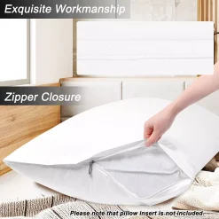 PiccoCasa Pillow Cases Zipper Covers Egyptian Cotton For Hair And Skin (20"x72") 8 PiccoCasa Pillow Cases Zipper Covers Egyptian Cotton For Hair And Skin (20"x72") -travel pillow shop 6174504 ALT2