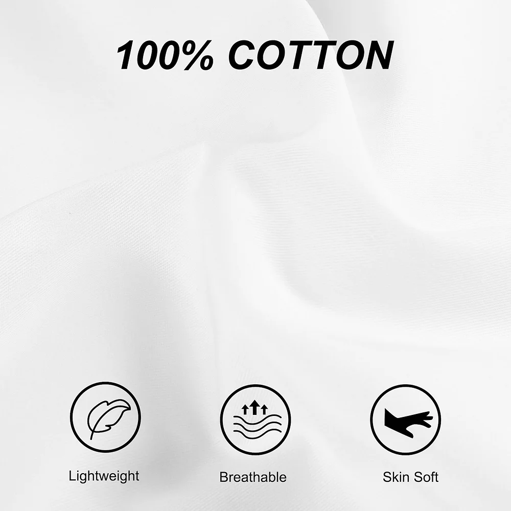 PiccoCasa Pillow Cases Zipper Covers Egyptian Cotton For Hair And Skin (20"x72") 6 PiccoCasa Pillow Cases Zipper Covers Egyptian Cotton For Hair And Skin (20"x72") - Image 4