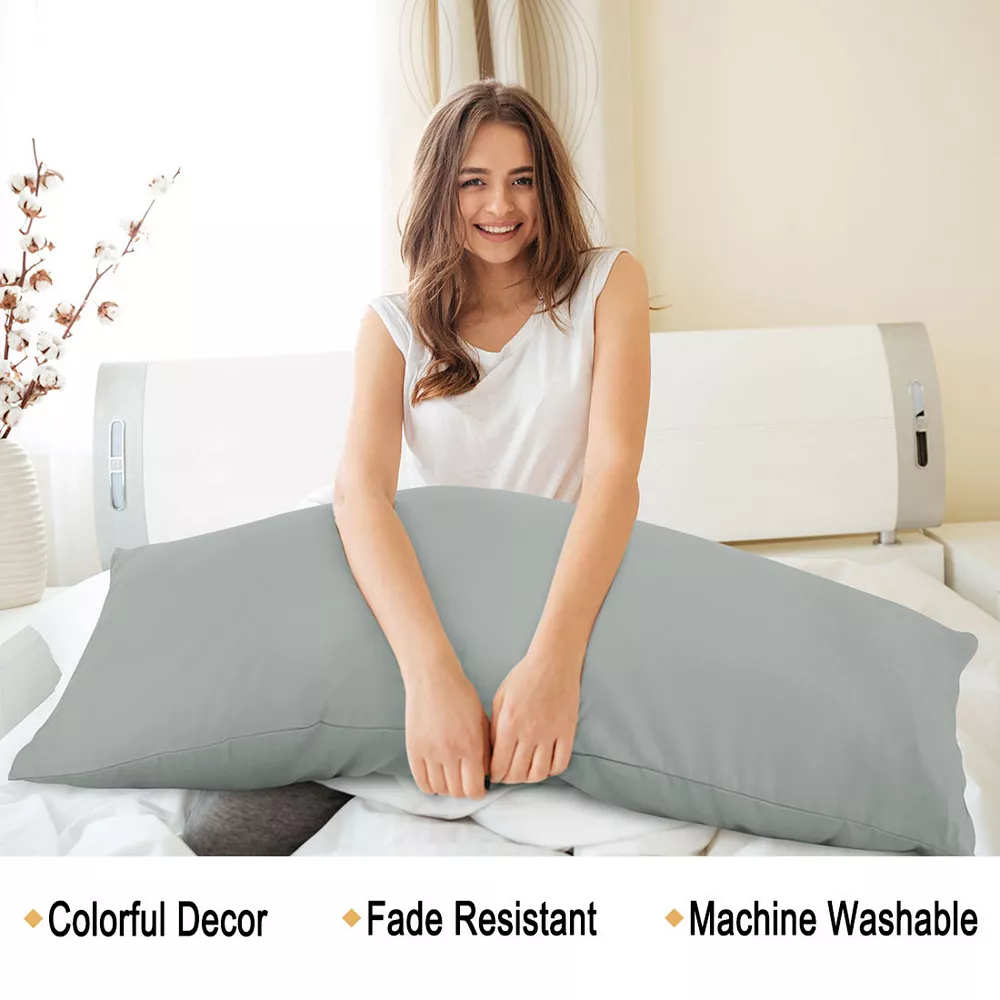 PiccoCasa Pillow Cover No Zipper For Long Bolster Pillowcase Body(20"x54") 4 PiccoCasa Pillow Cover No Zipper For Long Bolster Pillowcase Body(20"x54") - Image 2