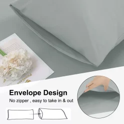 PiccoCasa Pillow Cover No Zipper For Long Bolster Pillowcase Body(20"x54") 8 PiccoCasa Pillow Cover No Zipper For Long Bolster Pillowcase Body(20"x54") -travel pillow shop 6174510 ALT2