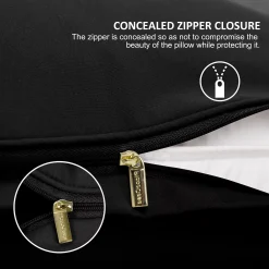 PiccoCasa Brushed Body Pillowcases With Roll Rim Zipper Closure Body(20"x48") -travel pillow shop 6174522 ALT2