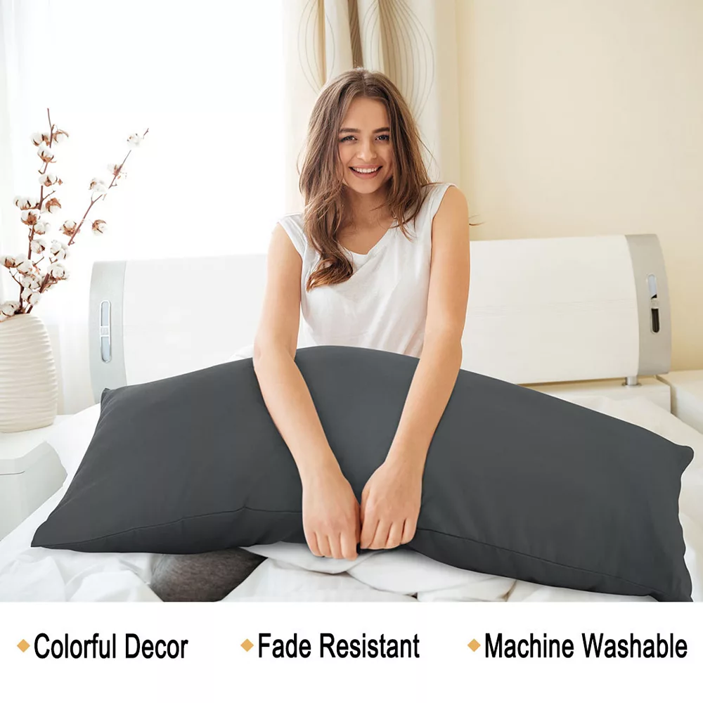 PiccoCasa Pillow Cover No Zipper For Long Bolster Pillowcase Body(20"x48") 4 PiccoCasa Pillow Cover No Zipper For Long Bolster Pillowcase Body(20"x48") - Image 2