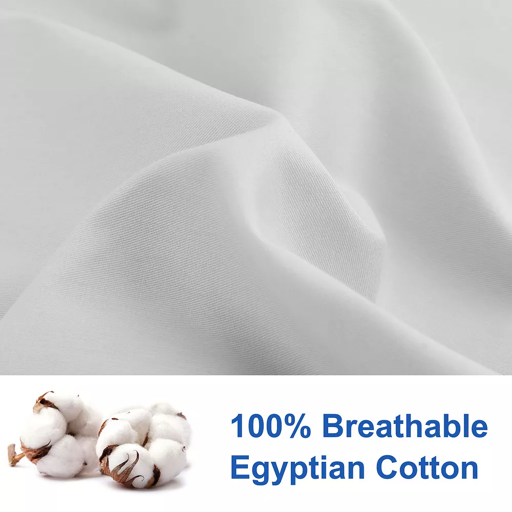 PiccoCasa Egyptian Cotton Pillow Cases Hidden Zipper 2 Pack King(20"x36") 6 PiccoCasa Egyptian Cotton Pillow Cases Hidden Zipper 2 Pack King(20"x36") - Image 4