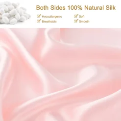 PiccoCasa 19 Momme Silk Pillowcase With Eye Cover Set Queen(20"x30") -travel pillow shop 6174526 ALT2