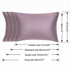 PiccoCasa 2PCS Soft Silky Satin Pillow Cases Covers Queen(20"x30") 8 PiccoCasa 2PCS Soft Silky Satin Pillow Cases Covers Queen(20"x30") -travel pillow shop 6174527 ALT2