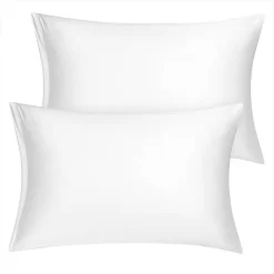 PiccoCasa 2PCS Soft Silky Satin Pillow Cases Covers Queen(20"x30")