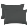 PiccoCasa 2 Pcs Zippered Soft Microfiber Pillow Cases Travel(14"x20") -travel pillow shop 6174532