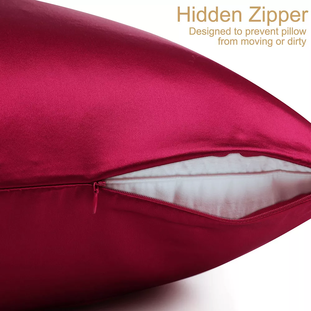 PiccoCasa 100% Pure Silk 19 Momme Pillow Cover Queen(20"x30") 6 PiccoCasa 100% Pure Silk 19 Momme Pillow Cover Queen(20"x30") - Image 4