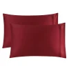 PiccoCasa 100% Long-Staple Combed Cotton Embroidered Pillow Cases 2pcs King(20"x36") -travel pillow shop 6174539