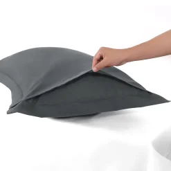 PiccoCasa 2 Packs Oxford Pillowcases Soft Microfiber Pillow Shams With Envelope Closure Queen 20"x30" -travel pillow shop 6174540 ALT2