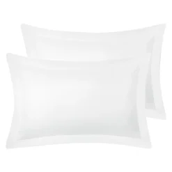 PiccoCasa 2 Packs Oxford Pillowcases Soft Microfiber Pillow Shams With Envelope Closure Queen 20"x30"