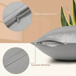 PiccoCasa 100% Silk Soft Breathable Pillow Case Covers For Hair And Skin Standard(20"x26") 8 PiccoCasa 100% Silk Soft Breathable Pillow Case Covers For Hair And Skin Standard(20"x26") -travel pillow shop 6174543 ALT2