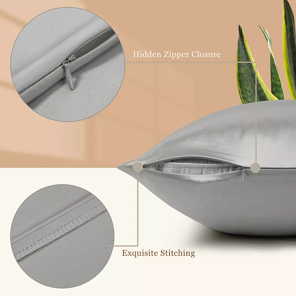 PiccoCasa 100% Silk Soft Breathable Pillow Case Covers For Hair And Skin Standard(20"x26") 5 PiccoCasa 100% Silk Soft Breathable Pillow Case Covers For Hair And Skin Standard(20"x26") - Image 3