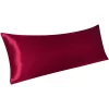 PiccoCasa 1Pc Satin Soft Body Pillow Cover With Envelop Body(20"x54") -travel pillow shop 6174547