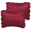 PiccoCasa 2PCS Satin Silk Pillow Cases Cover Housewife Cushion Standard(20"x26") -travel pillow shop 6174551