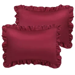 PiccoCasa 2PCS Satin Silk Pillow Cases Cover Housewife Cushion Standard(20"x26")