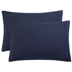 PiccoCasa Microfiber Pillowcases 2 Pcs With Embroidery Envolop Closure Standard(20"x26")
