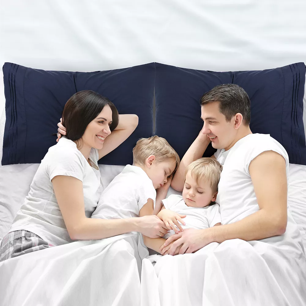 PiccoCasa Microfiber Pillowcases 2 Pcs With Embroidery Envolop Closure Standard(20"x26") 5 PiccoCasa Microfiber Pillowcases 2 Pcs With Embroidery Envolop Closure Standard(20"x26") - Image 3