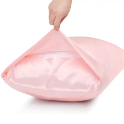 PiccoCasa 19 Momme Silk Pillowcase With Eye Cover Set King 20"x36" -travel pillow shop 6239305 ALT