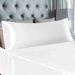 PiccoCasa 1Pc Satin Soft Body Pillow Cover With Envelop Body 20"x48" -travel pillow shop 6239312 ALT