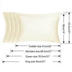 PiccoCasa 2PCS Soft Silky Satin Pillow Cases Covers Queen 20"x30" 8 PiccoCasa 2PCS Soft Silky Satin Pillow Cases Covers Queen 20"x30" -travel pillow shop 6239322 ALT2