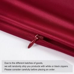 PiccoCasa Silk Pillow Cases With Zipper For Hair And Skin 1 Pc Size 31" X 31" -travel pillow shop 6239333 ALT3