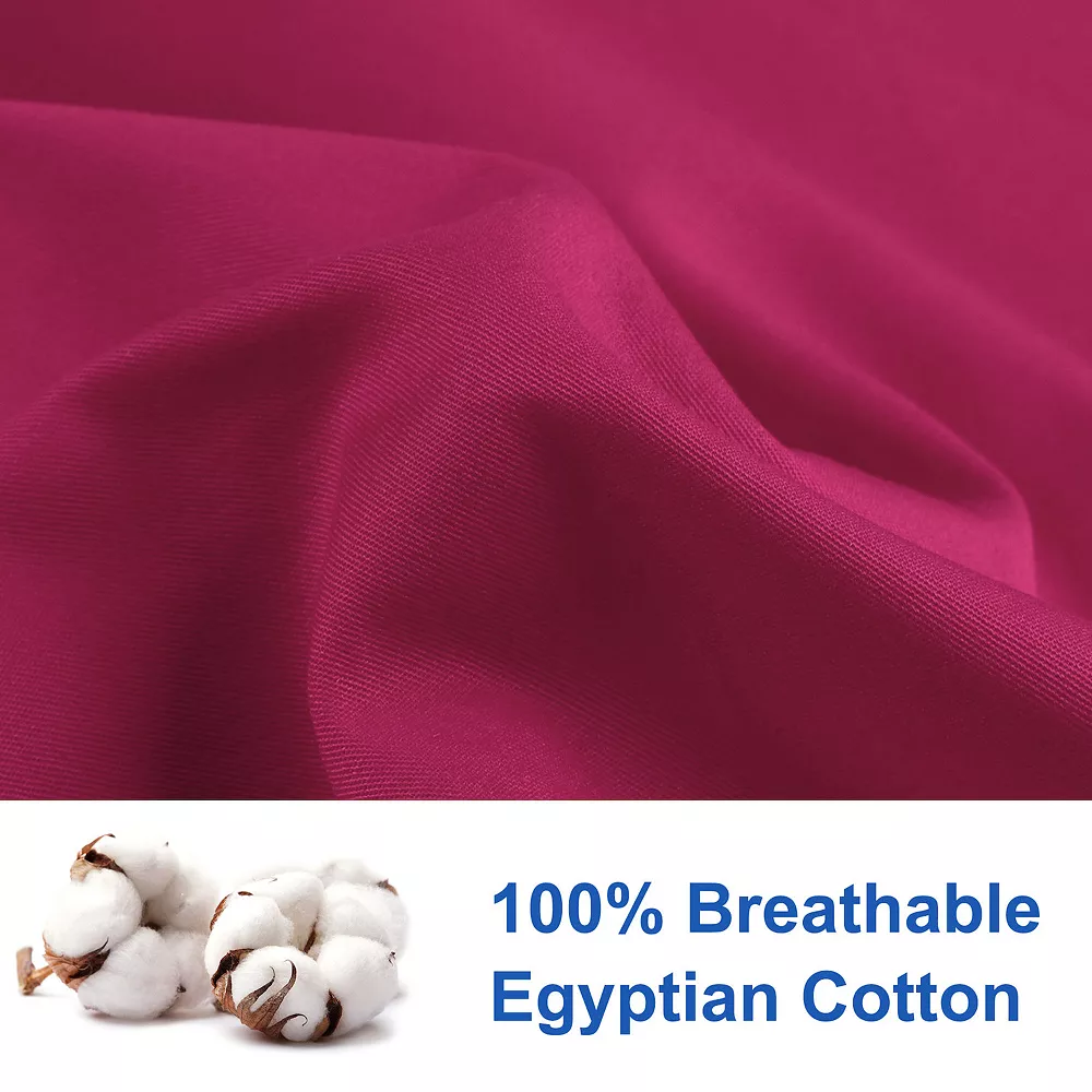 PiccoCasa Egyptian Cotton Pillow Cases Hidden Zipper 2 Pack King 20"x36" 6 PiccoCasa Egyptian Cotton Pillow Cases Hidden Zipper 2 Pack King 20"x36" - Image 4