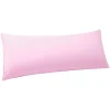 PiccoCasa Brushed Body Pillowcase Washed Microfiber Envelope Closure Body 20"x48" 2 PiccoCasa Brushed Body Pillowcase Washed Microfiber Envelope Closure Body 20"x48" -travel pillow shop 6239347 Light Pink
