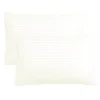 PiccoCasa Set Of 2 Soft Striped Pillowcases Envelope Closure Queen 20"x30" -travel pillow shop 6239350 Beige