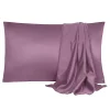 PiccoCasa Soft Silk Satin Pillowcases For Hair And Skin With Envelope 2PCS Queen 20"x30" -travel pillow shop 6239354 Mauve