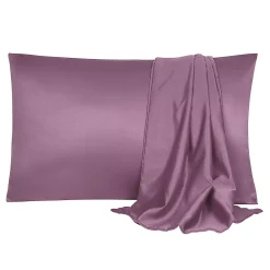 PiccoCasa Soft Silk Satin Pillowcases For Hair And Skin With Envelope 2PCS Queen 20"x30"