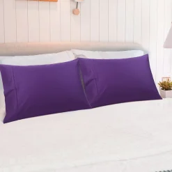 PiccoCasa Pillowcase Set Of 2 Soft Cotton With Envelope King 20" X 36" -travel pillow shop 6239358 ALT3