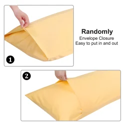 PiccoCasa Cotton 250 Thread Count Solid Body Pillow Case Pillowcase With Envelope Closure Body 20" X 72" 9 PiccoCasa Cotton 250 Thread Count Solid Body Pillow Case Pillowcase With Envelope Closure Body 20" X 72" -travel pillow shop 6239382 ALT3