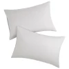 PiccoCasa 2Pcs Brushed Pillowcases Washed Microfiber Envelope Closure King 20"x36" 1 PiccoCasa 2Pcs Brushed Pillowcases Washed Microfiber Envelope Closure King 20"x36" -travel pillow shop 6239408 Light Gray