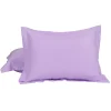 PiccoCasa 2Pcs Microfiber Pair No Zipper Pillowcases Queen 20"x30" -travel pillow shop 6239409 Violet