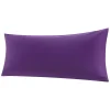 PiccoCasa 100% Cotton Body Pillowcases 1Pcs Soft With Zipper Closure Body 20"x60" -travel pillow shop 6239442 Grape