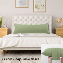 PiccoCasa Microfiber Envelope Closure Design Body Pillow Cases 2 Pcs Body 20" X 48" -travel pillow shop 6239446 ALT