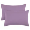 PiccoCasa Soft Microfiber Zippered Pillowcase Set Of 2 Standard 20" X 26" -travel pillow shop 6239455 Lavender