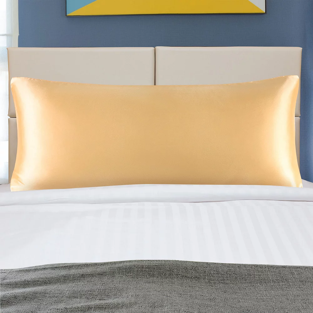PiccoCasa Satin Body Luxury Silky Smooth Long Satin Pillow Cover With Zipper Closure 1 PC Body 20" X 72" 4 PiccoCasa Satin Body Luxury Silky Smooth Long Satin Pillow Cover With Zipper Closure 1 PC Body 20" X 72" - Image 2