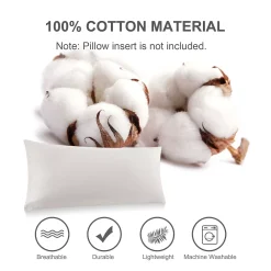 PiccoCasa 100% Cotton Body Pillowcases 1Pcs Soft With Zipper Closure Body 20"x54" 9 PiccoCasa 100% Cotton Body Pillowcases 1Pcs Soft With Zipper Closure Body 20"x54" -travel pillow shop 6239542 ALT3