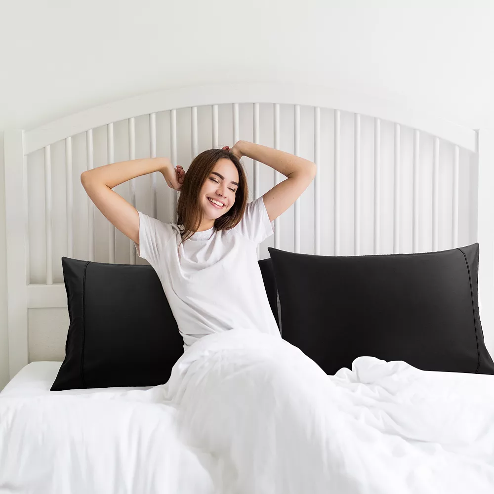 PiccoCasa Pillowcase Set Of 2, Soft Cotton With Zipper Queen 20" X 30" 5 PiccoCasa Pillowcase Set Of 2, Soft Cotton With Zipper Queen 20" X 30" - Image 3