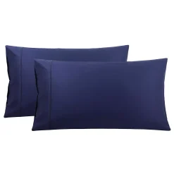 PiccoCasa Pillowcase Set Of 2, Soft Cotton With Zipper Queen 20" X 30"