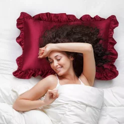 PiccoCasa Set Of 2 100% Polyester Satin Fabric Pillow Cover With Envelope Closure Queen 20" X 30" -travel pillow shop 6239632 ALT3