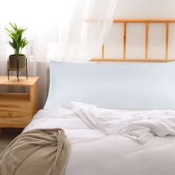 PiccoCasa Egyptian Cotton 300TC Body Zipper Closure Pillow Cover Body 20"x48" -travel pillow shop 6239636 ALT3