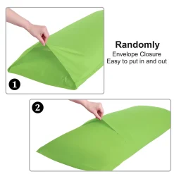 PiccoCasa Pillow Cases Covers Egyptian Cotton 1 Pcs 20"x48" -travel pillow shop 6239700 ALT3