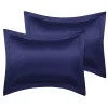 PiccoCasa 2 Pack Pillow Covers Soft Silky Oxford With Envelope Closure King 20" X 36" -travel pillow shop 6239731 Navy